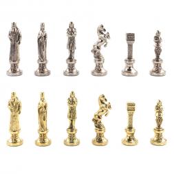 Шахматы &amp;quot;Ренессанс&amp;quot; доска 36х36 см мрамор змеевик фигуры цвет золото / серебро