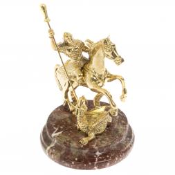 Статуэтка "Георгий Победоносец" на камне креноид