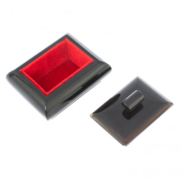 Шкатулка из черного обсидиана 9х7х6 см 122358