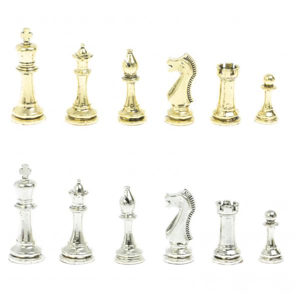 Шахматы турнирные &amp;quot;Стаунтон&amp;quot; доска 40х40 камень лемезит 124514