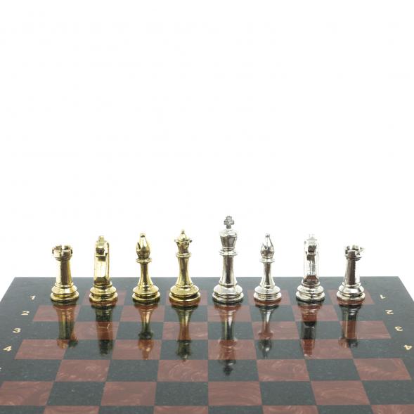 Шахматы турнирные &amp;quot;Стаунтон&amp;quot; доска 40х40 камень лемезит 124514
