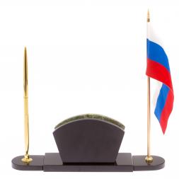 Визитница с часами камень жадеит