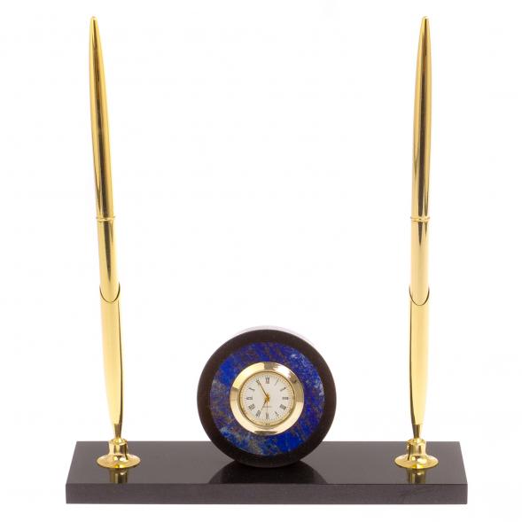 Часы с двумя ручками камень лазурит 125484