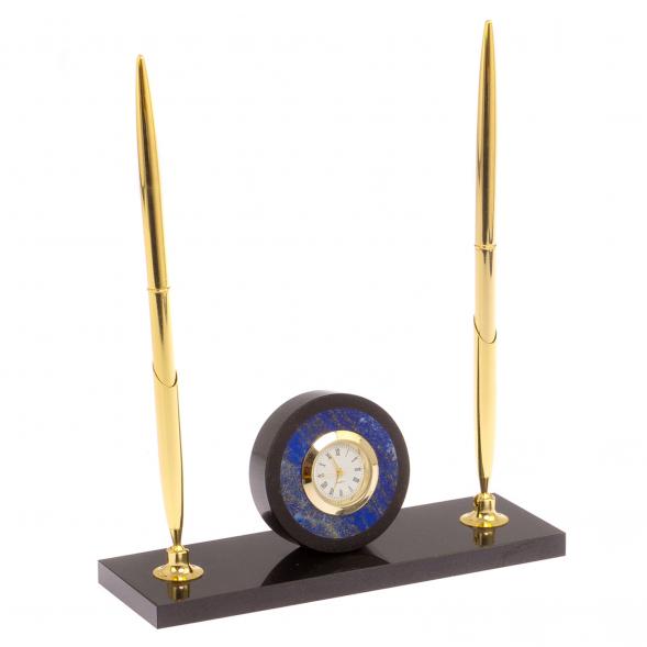 Часы с двумя ручками камень лазурит 125484