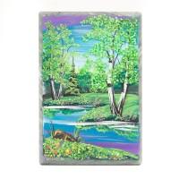 Панно из камня на подставке &amp;quot;Лето&amp;quot; 11,5х15 см