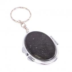 Складное зеркало брелок актиновит овальное