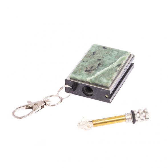 Брелок огниво &amp;quot;Вечная спичка&amp;quot; с накладкой из камня офит 2,8х1,3х5 см 126692