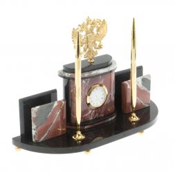 Письменный набор с визитницами &amp;quot;Герб РФ&amp;quot; креноид