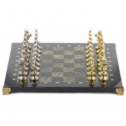 Шахматы &amp;quot;Ренессанс&amp;quot; доска 36х36 см змеевик фигуры цвет золото / серебро