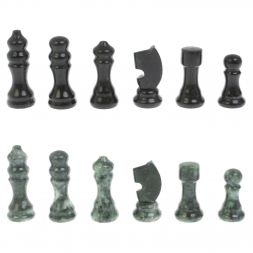Шахматы &amp;quot;Турнирные&amp;quot; с багетом змеевик гранит