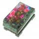 Шкатулка с иллюстрацией &amp;quot;Розы&amp;quot; камень змеевик 17,5х9,5х7,5 см 124018