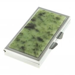 Таблетница на 3 отделения камень нефрит