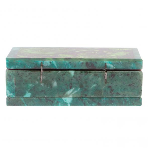 Шкатулка с иллюстрацией под малахит 14х7х5 см 125054