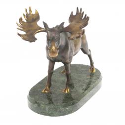 Статуэтка &amp;quot;Сохатый великан&amp;quot; из бронзы и змеевика