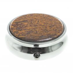 Таблетница на 3 отсека камень змеиная яшма цвет серебро