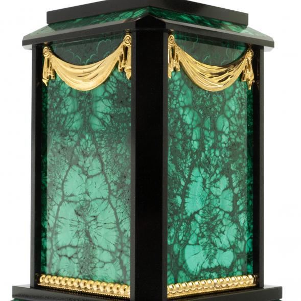 Письменный набор &amp;quot;Президентский&amp;quot; из малахита с лампой 116477