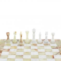 Каменные шахматы &amp;quot;Классические&amp;quot; доска 38х38 см оникс мрамор