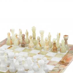 Каменные шахматы &amp;quot;Классические&amp;quot; доска 38х38 см оникс мрамор