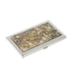 Карманная визитница из камня жельбертит