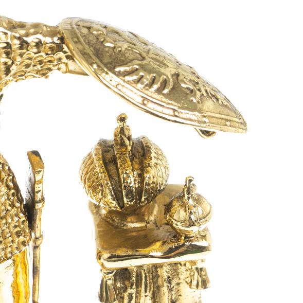 Бронзовые часы &amp;quot;Россия&amp;quot; камень яшма 113084