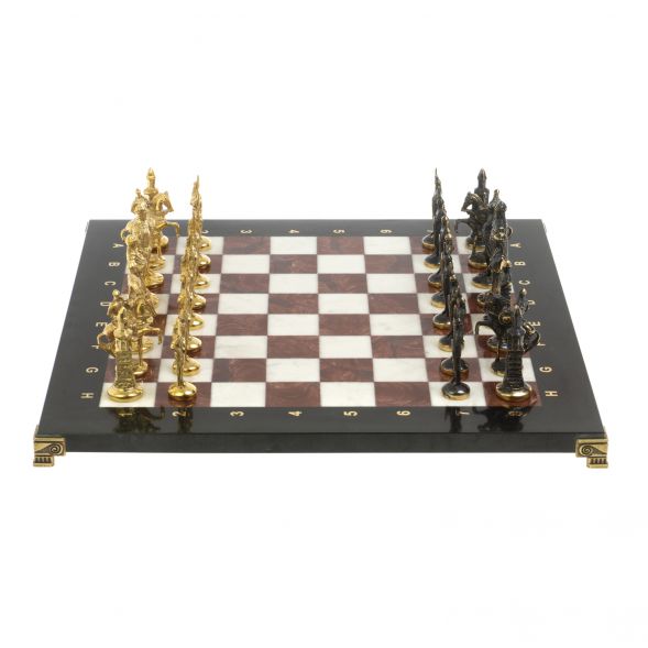 Шахматы &amp;quot;Русские&amp;quot; бронза доска 40х40 лемезит мрамор 127555