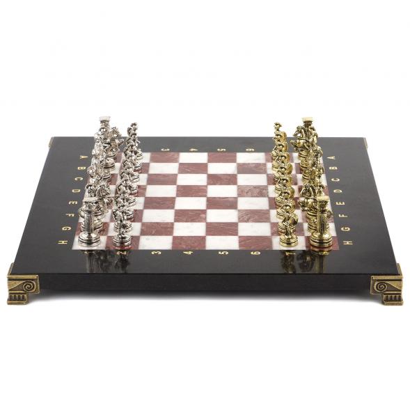 Шахматы &amp;quot;Римские воины&amp;quot; 28х28 см из лемезита и мрамора 120764