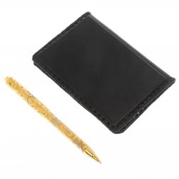 Подарочный набор "Герб РФ" обложка для паспорта и ручка с гравюрой Златоуст