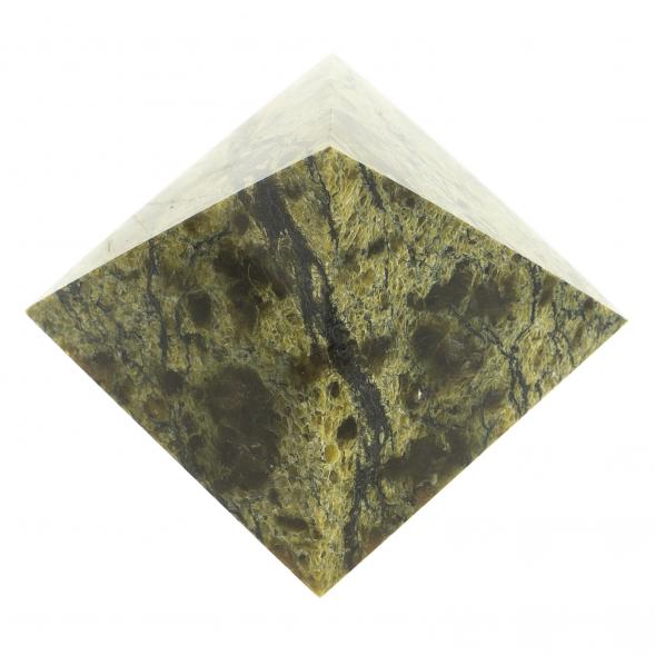 Пирамида 3х3х3 см камень змеевик 113730