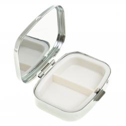 Таблетница на 2 отделения камень родонит цвет серебро