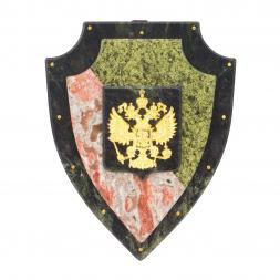 Настенный сувенир из камня &amp;quot;Щит и меч&amp;quot; с гербом России