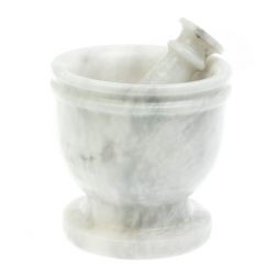 Ступка из мрамора 12,5х12,5х16 см (5)