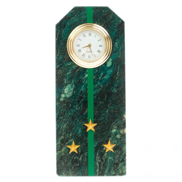 Часы-погон &amp;quot;Старший лейтенант прокуратуры РФ&amp;quot; камень змеевик 129163