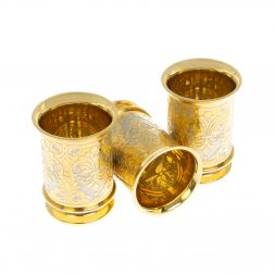 Икорница с тремя стопками "Три кита" нефрит