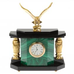 Подарочные часы &amp;quot;Орел&amp;quot; из малахита
