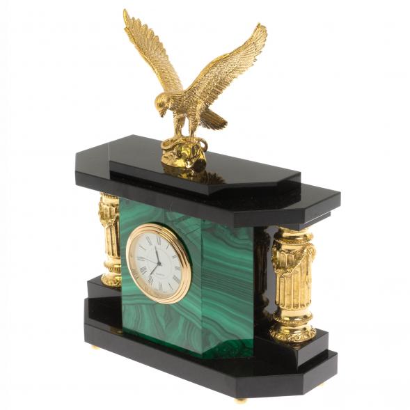 Подарочные часы &amp;quot;Орел&amp;quot; из малахита 129861