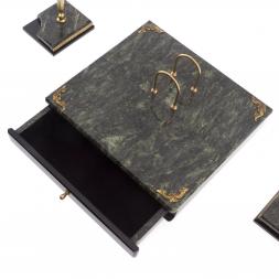 Письменный набор "Георгий Победоносец" из змеевика