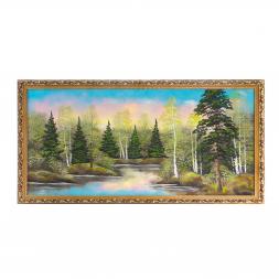 Картина "Весна" багет 57х107 см, рисунок каменная крошка