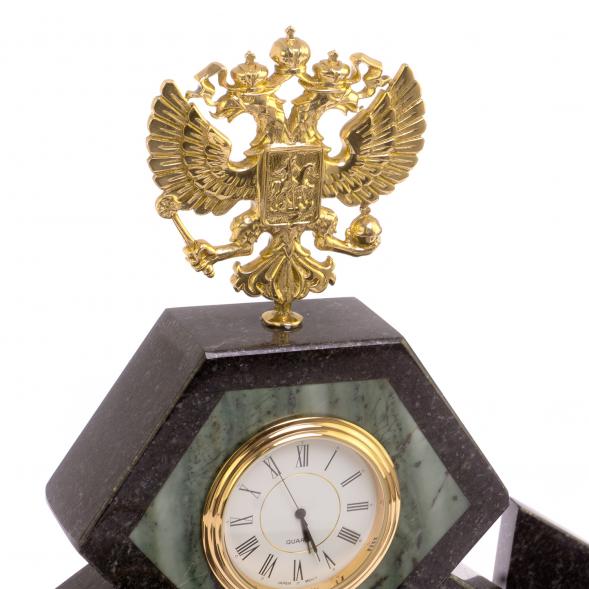 Настольный набор из офиокальцита &amp;quot;Герб России&amp;quot; 125952