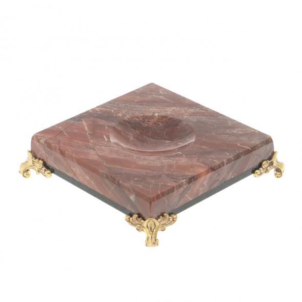 Подставка под шар из яшмы и долерита 9,5х9,5х2,5 см 127081