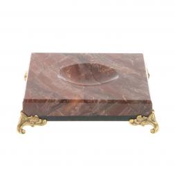 Подставка под шар из яшмы и долерита 9,5х9,5х2,5 см