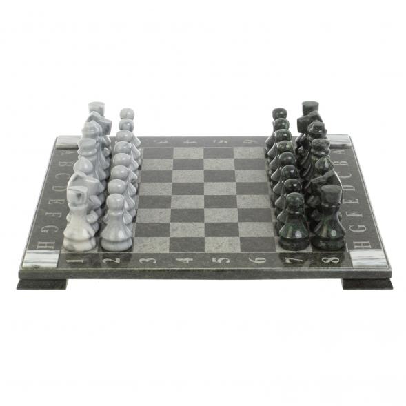 Шахматы &amp;quot;Турнирные&amp;quot; доска 41х41 см серый мрамор, змеевик 127236
