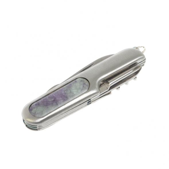 Нож мультитул складной 7 в 1 с камнем флюорит 127795