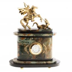 Часы "Георгий Победоносец" из офиокальцита