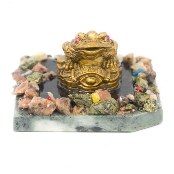 Сувенир &amp;quot;Лягушка на деньгах&amp;quot; на змеевике 116599