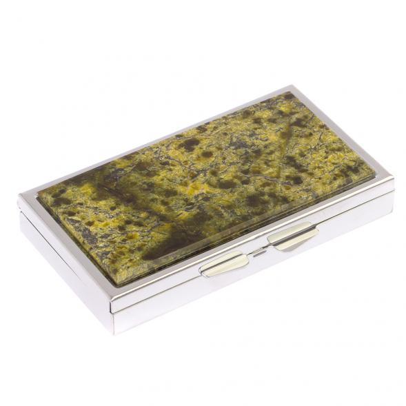 Таблетница на 7 отделений камень змеевик 126312