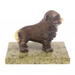 Статуэтка из бронзы "Чао чао" змеевик