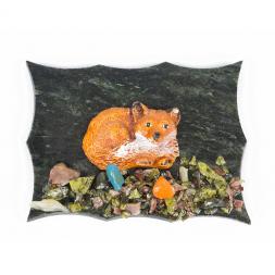 Магнит "Лиса лежит" змеевик