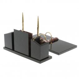 Письменный набор &amp;quot;Канцелярский&amp;quot; с часами из креноида