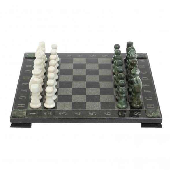 Шахматы &amp;quot;Турнирные&amp;quot; из мармора и змеевика 36х36 см 128179