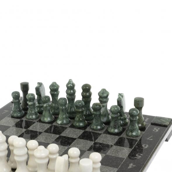 Шахматы &amp;quot;Турнирные&amp;quot; из мармора и змеевика 36х36 см 128179